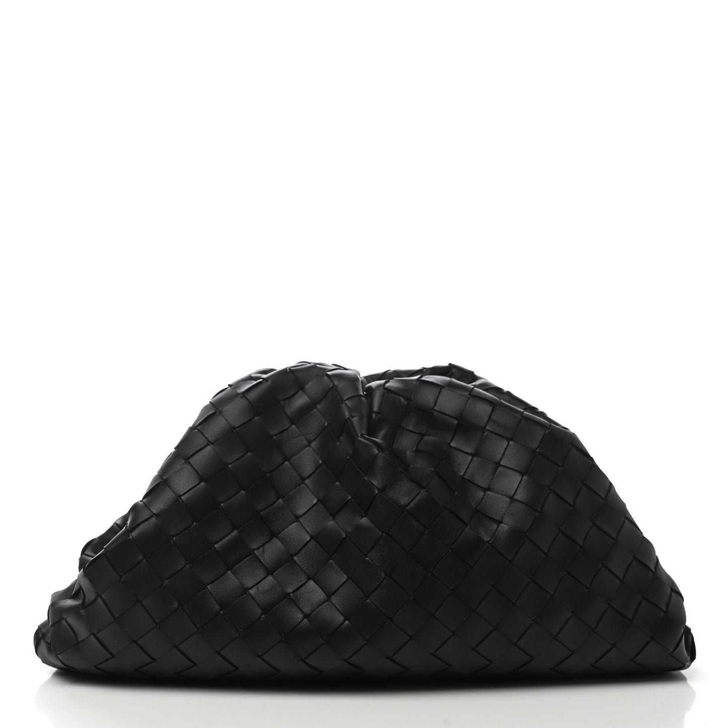 Nappa Maxi Intrecciato The Pouch Oversized Clutch Black