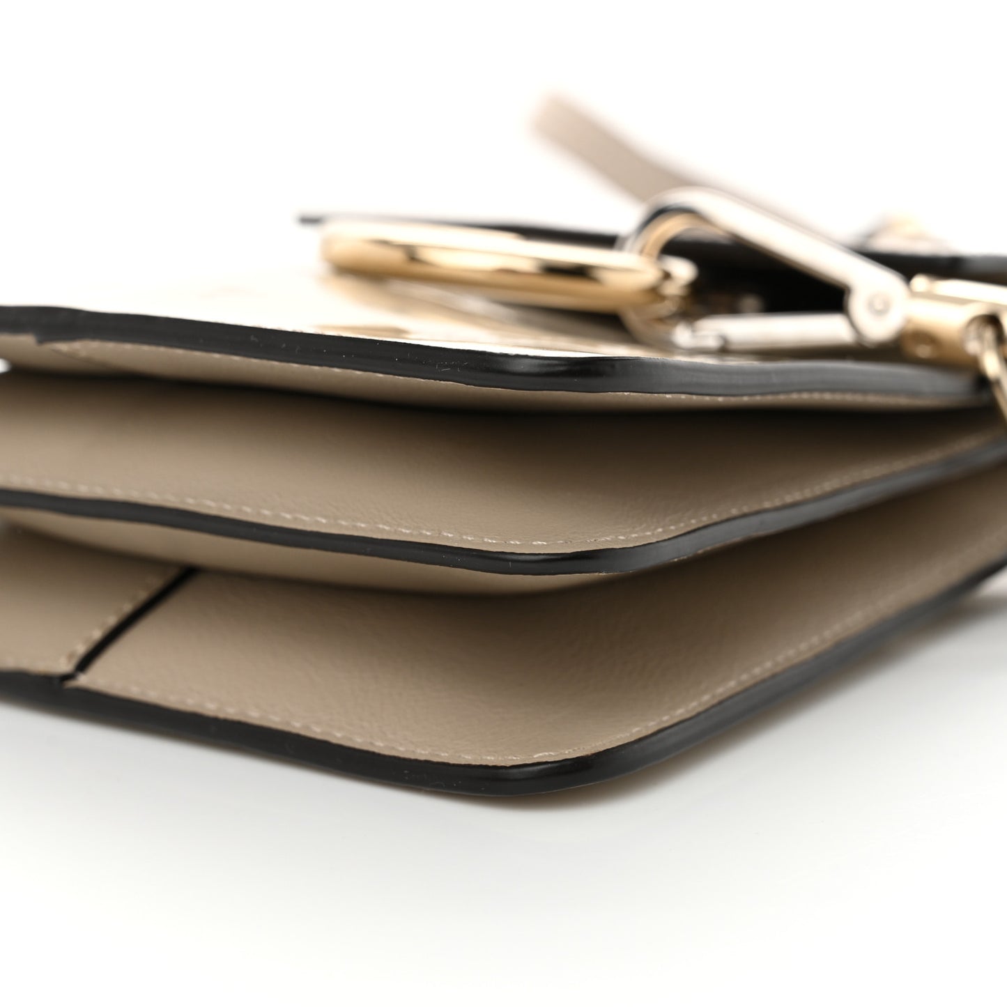 Patent Calfskin Little Horses Debossed Mini Faye Bag Motty Grey