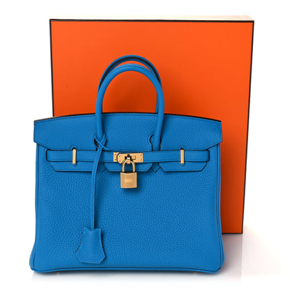 Hermes Togo Birkin 25 Bleu Zanzibar 36 of 36
