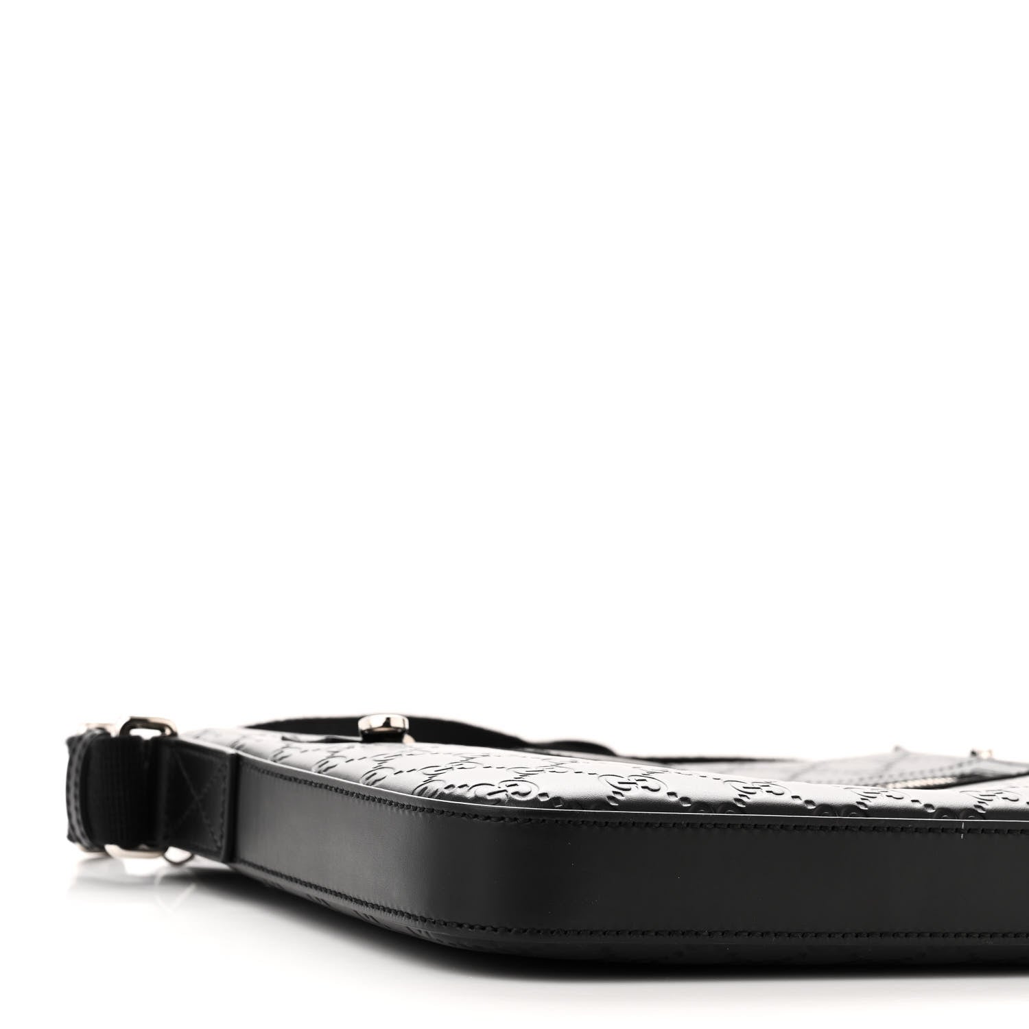 Gucci Guccissima Signature Small Messenger Bag Black 9 of 10