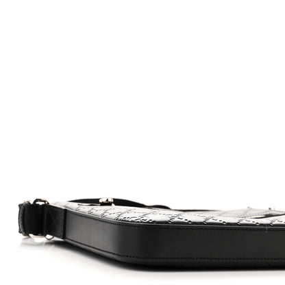 Gucci Guccissima Signature Small Messenger Bag Black 9 of 10