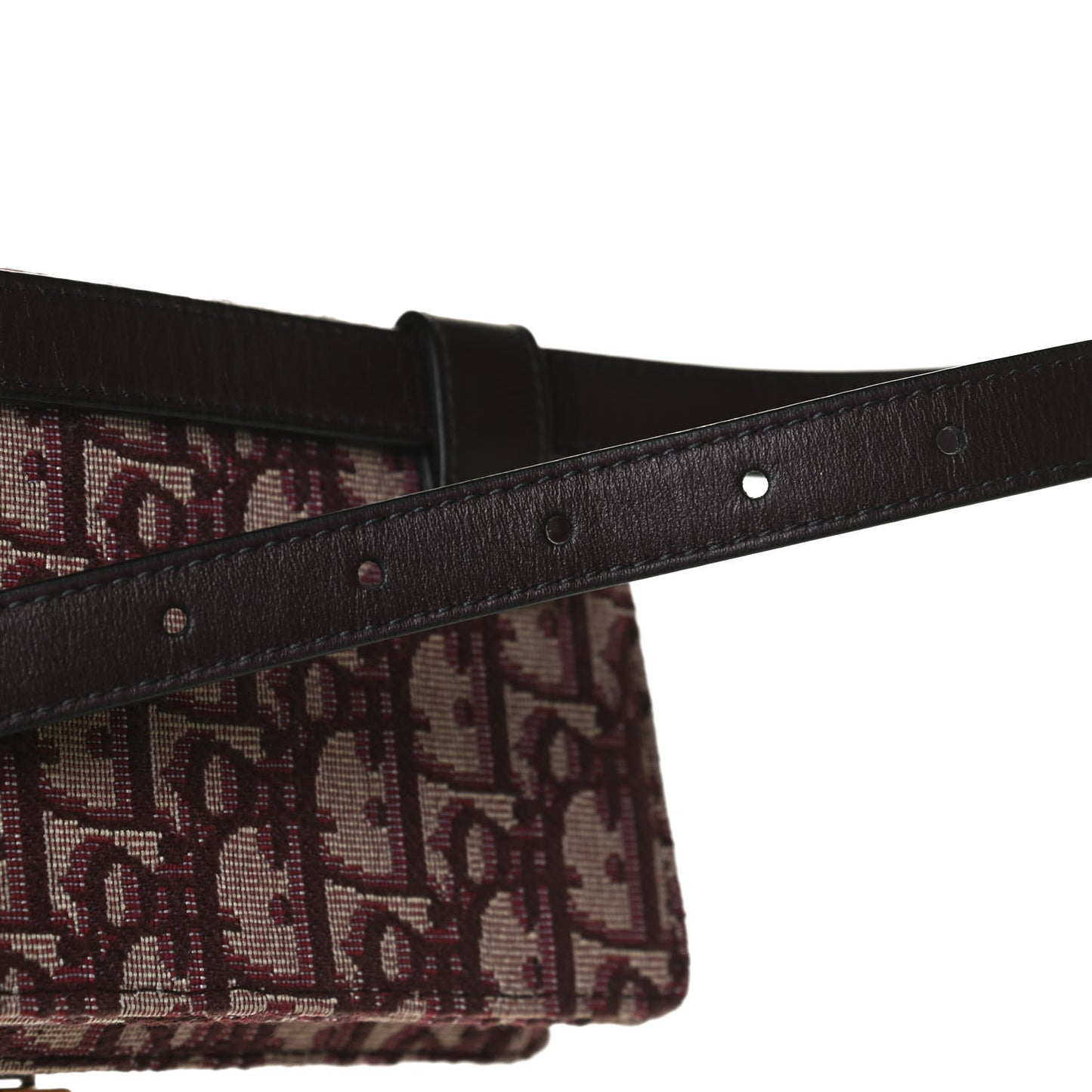 Oblique Saddle Belt Bag Bordeaux