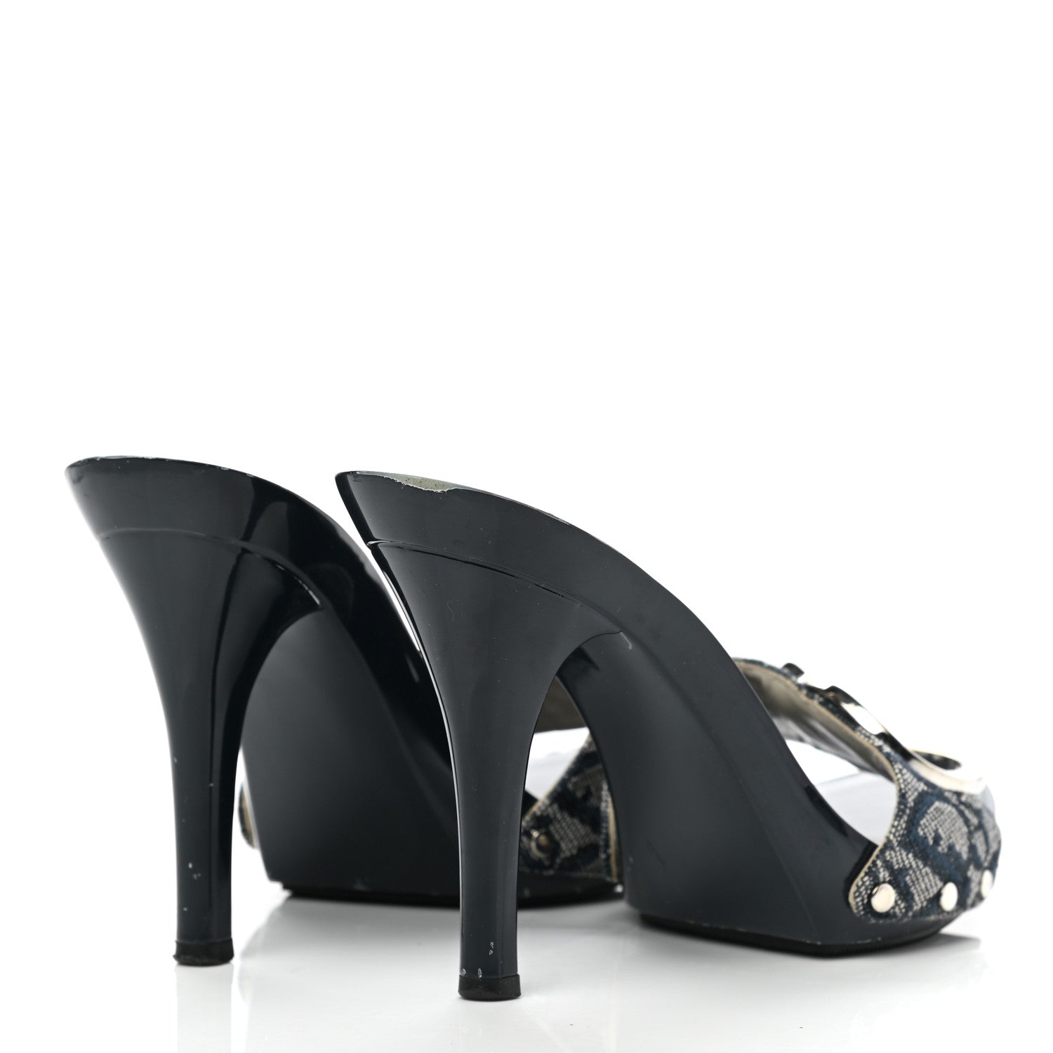 Christian Dior Canvas Monogram Sandals 36 Blue Marine 4 of 11