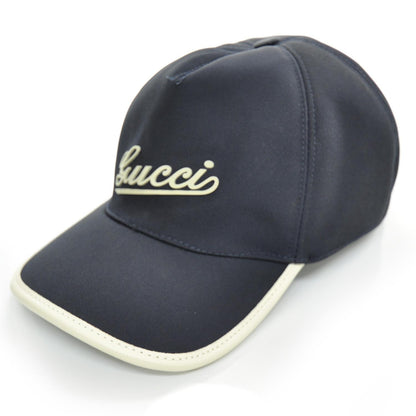 Gucci Script Baseball Hat XL Navy Blue 1 of 8