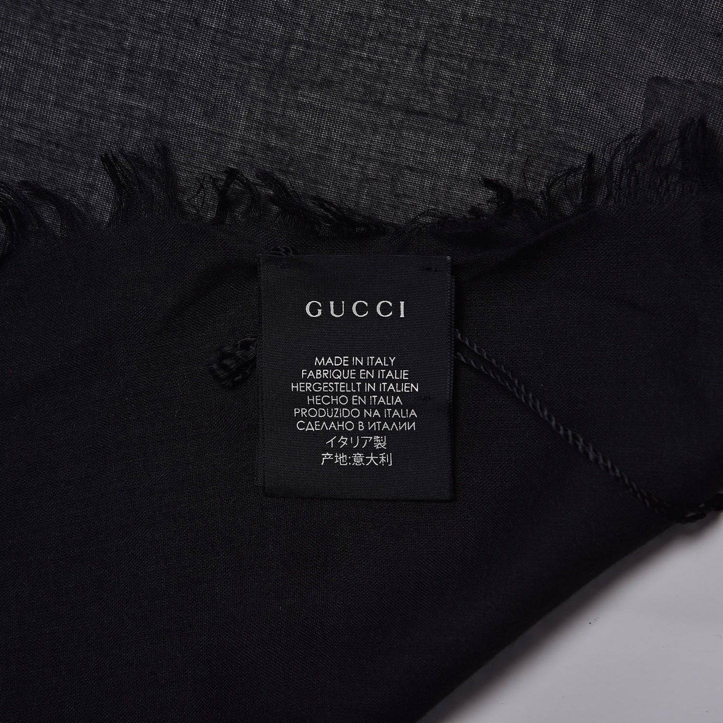 Modal Silk Coco Capitan Logo Square Scarf Black