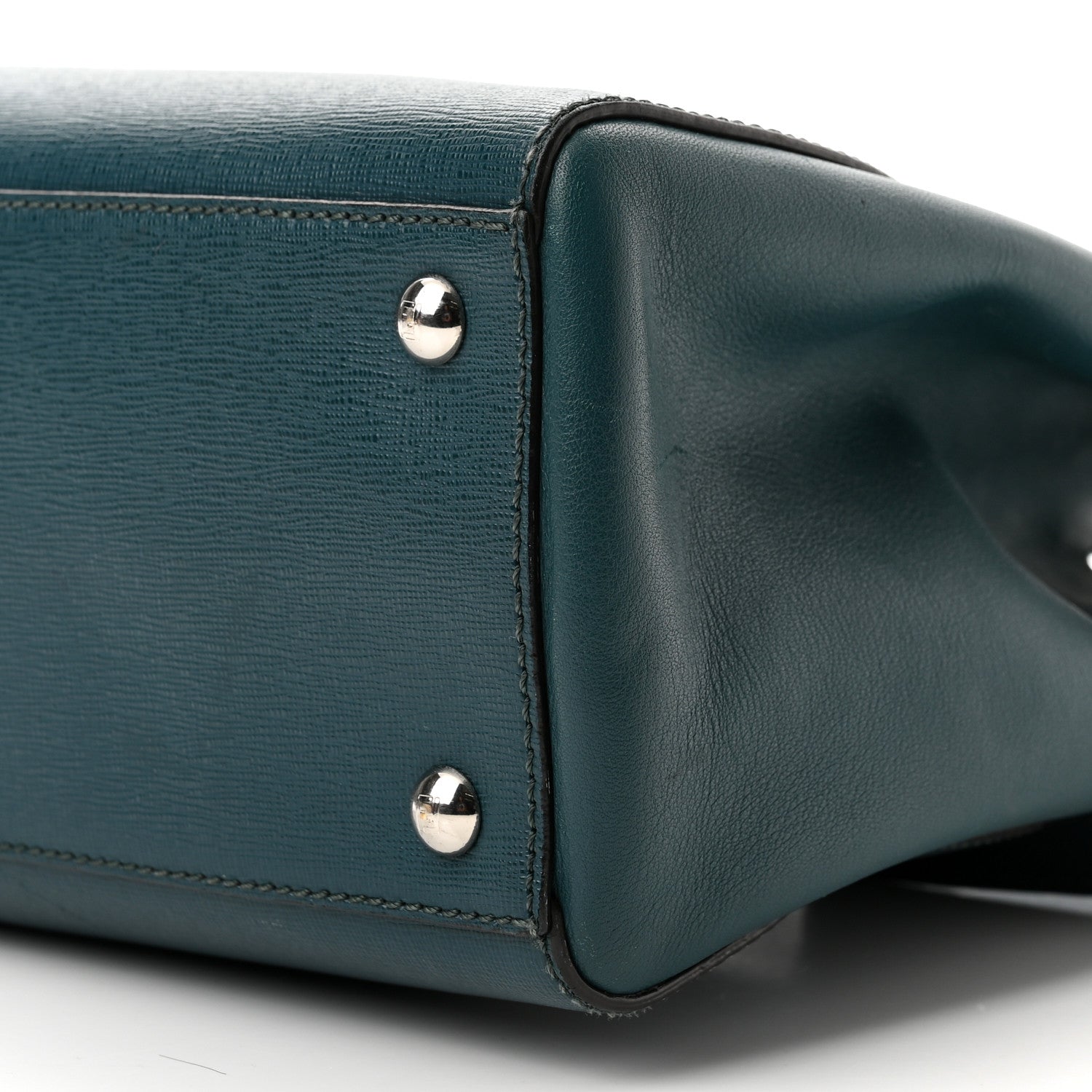 Fendi Vitello Elite Petite 2Jours Tote Oceano 10 of 11