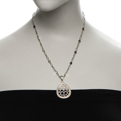 John Hardy Sterling Silver 18K Yellow Gold Dot Teardrop Pendant Necklace 2 of 6
