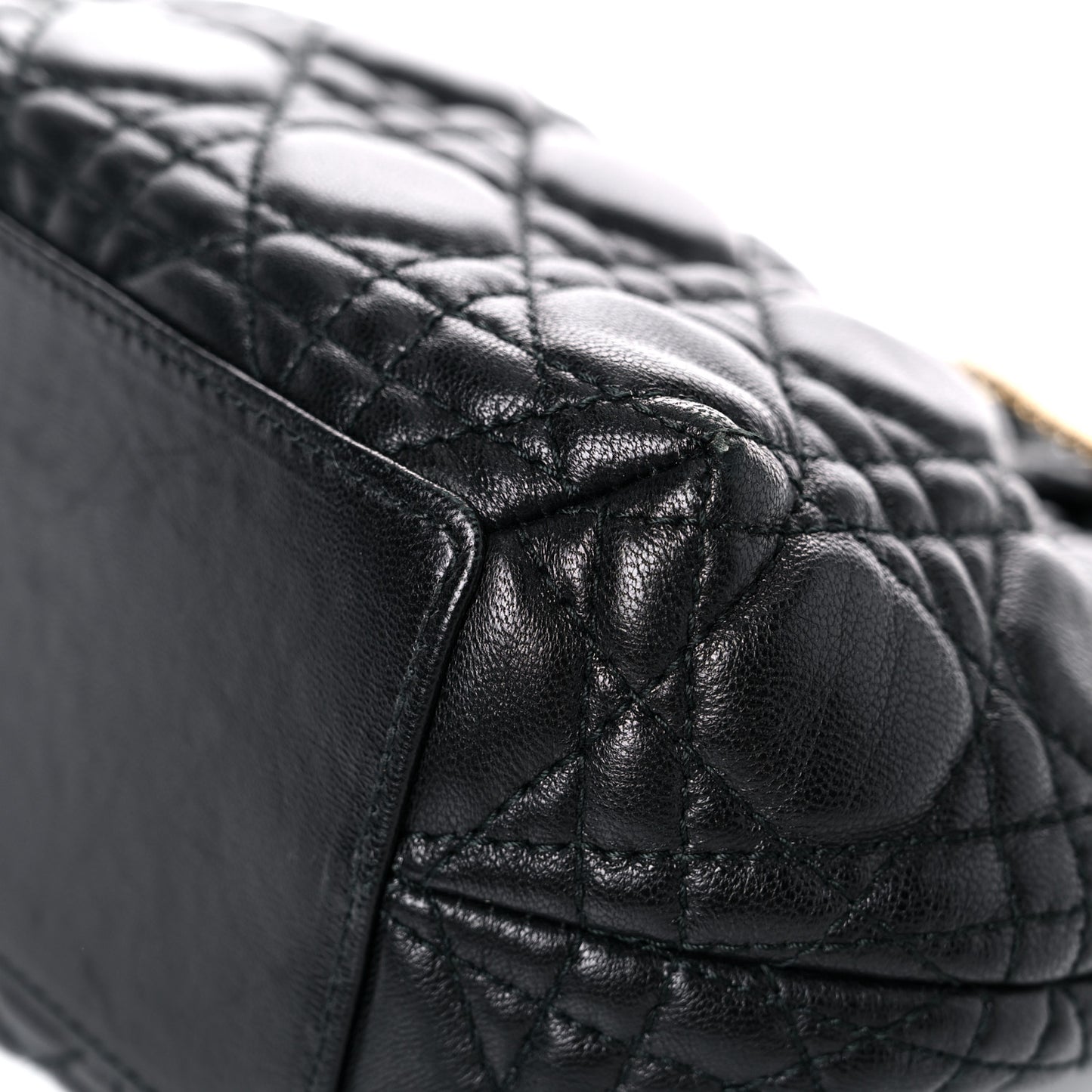 Lambskin Cannage Dior Soft Shoulder Bag Black