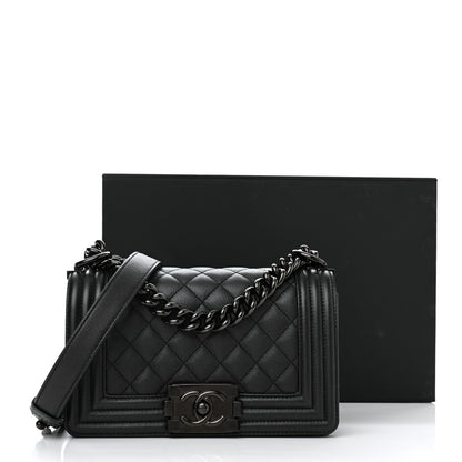 Chanel Caviar Quilted Small Boy Flap So Black 11 of 11