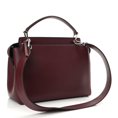 Fendi Vitello Baltico Dolce Shiny Nappa Lace Up DotCom Satchel Bordeaux 4 of 19