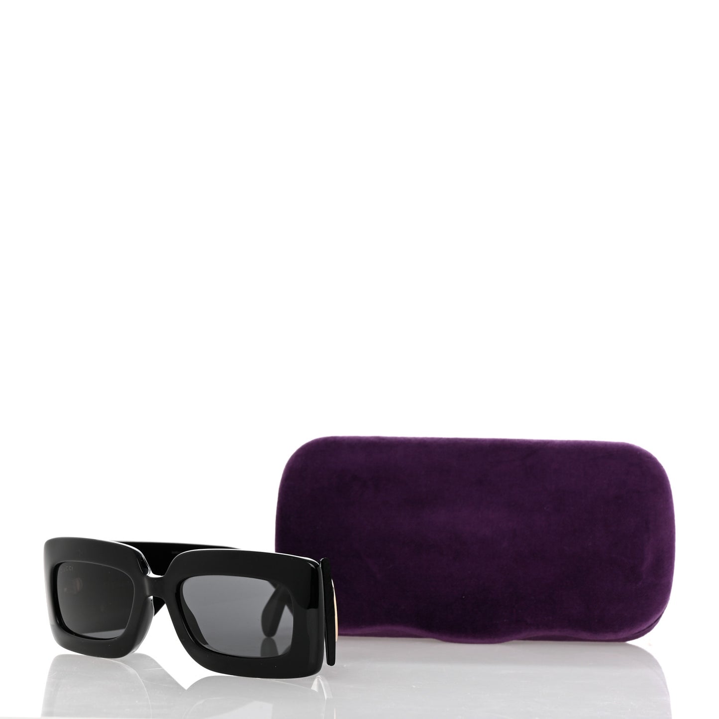 Acetate Rectangular Sunglasses GG0811S Black