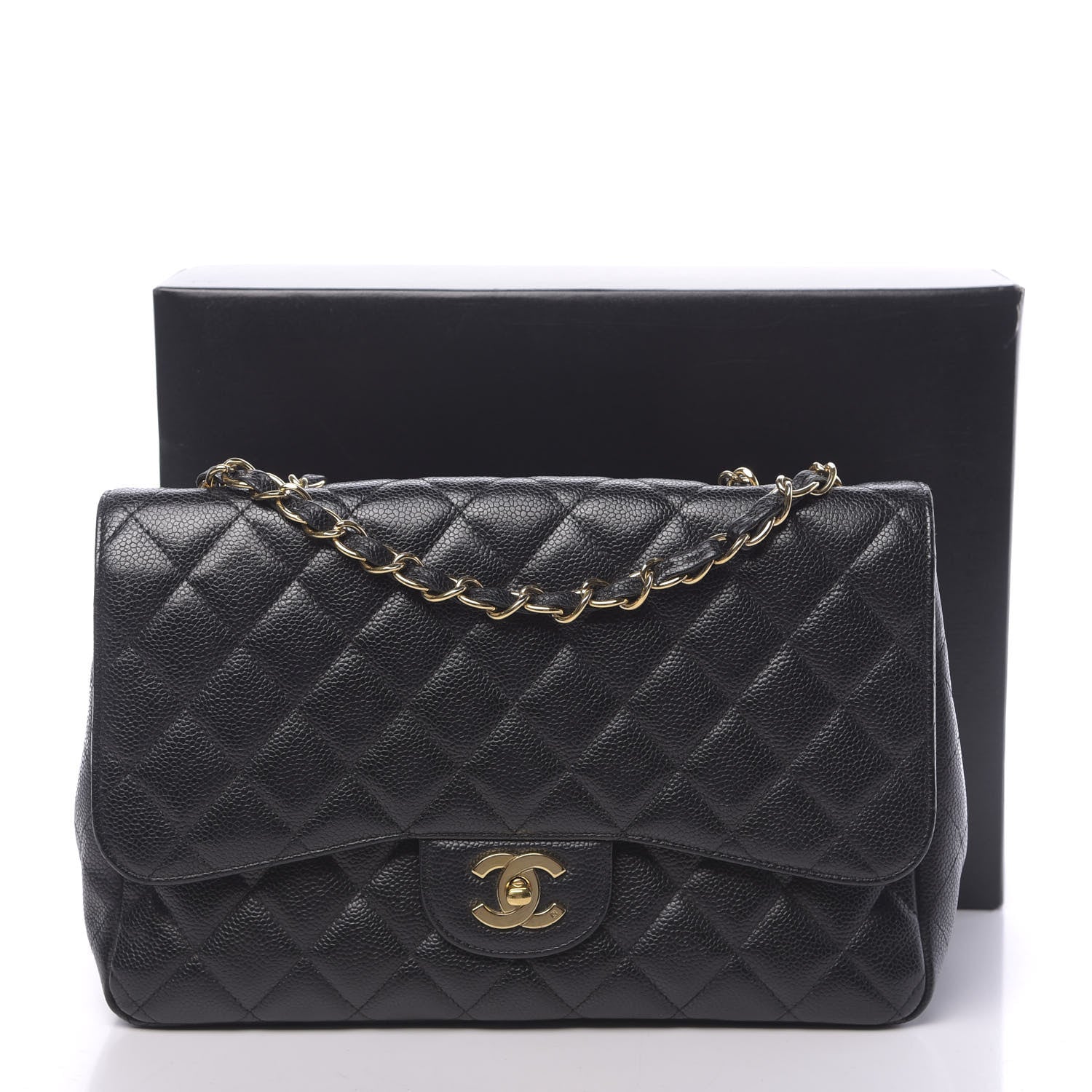 Chanel Caviar Quilted Jumbo Single Flap Black 11 of 11