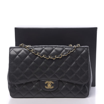 Chanel Caviar Quilted Jumbo Single Flap Black 11 of 11