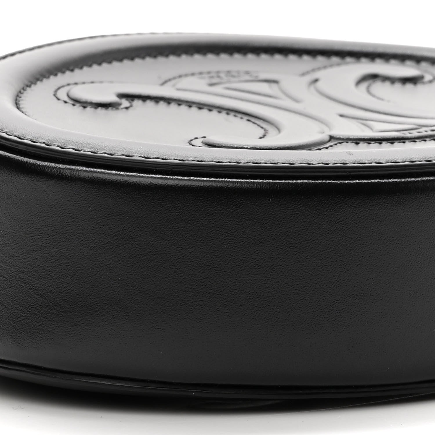 Celine Smooth Calfskin Oval Purse Crossbody Black 9 of 10