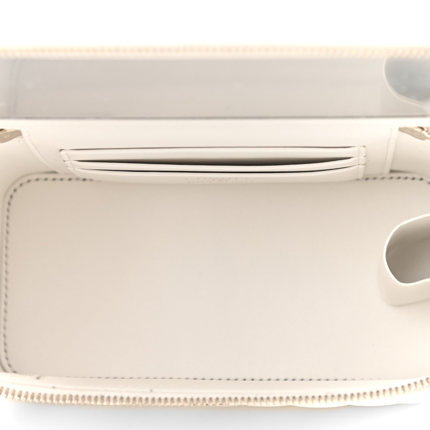 Chanel Caviar Quilted Small Vanity Case With Chain White 5 of 12