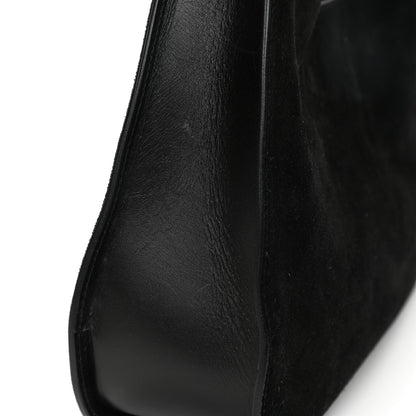 Gucci Suede Logo Hobo Bag Black 12 of 13