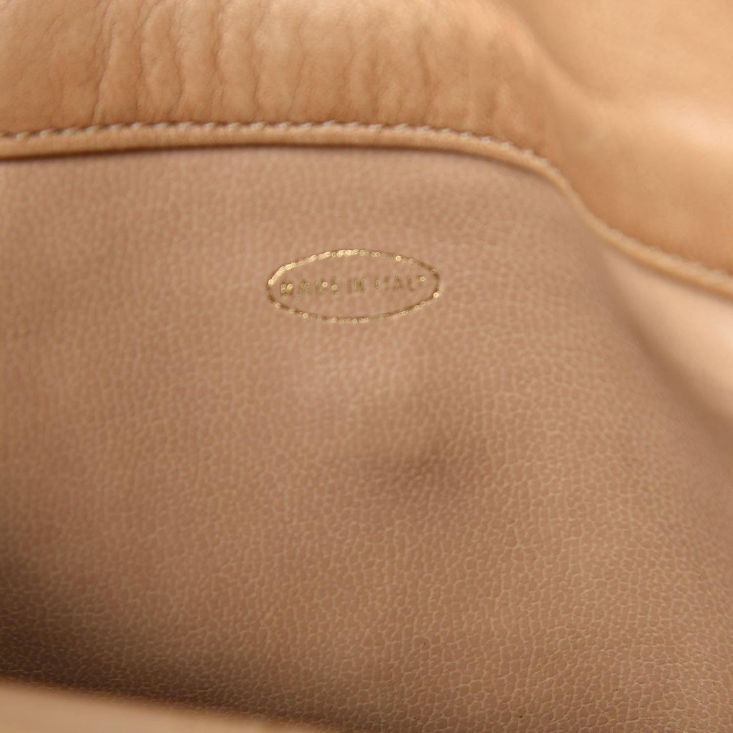 Chanel Lambskin Drawstring Sling Backpack Beige 9 of 16
