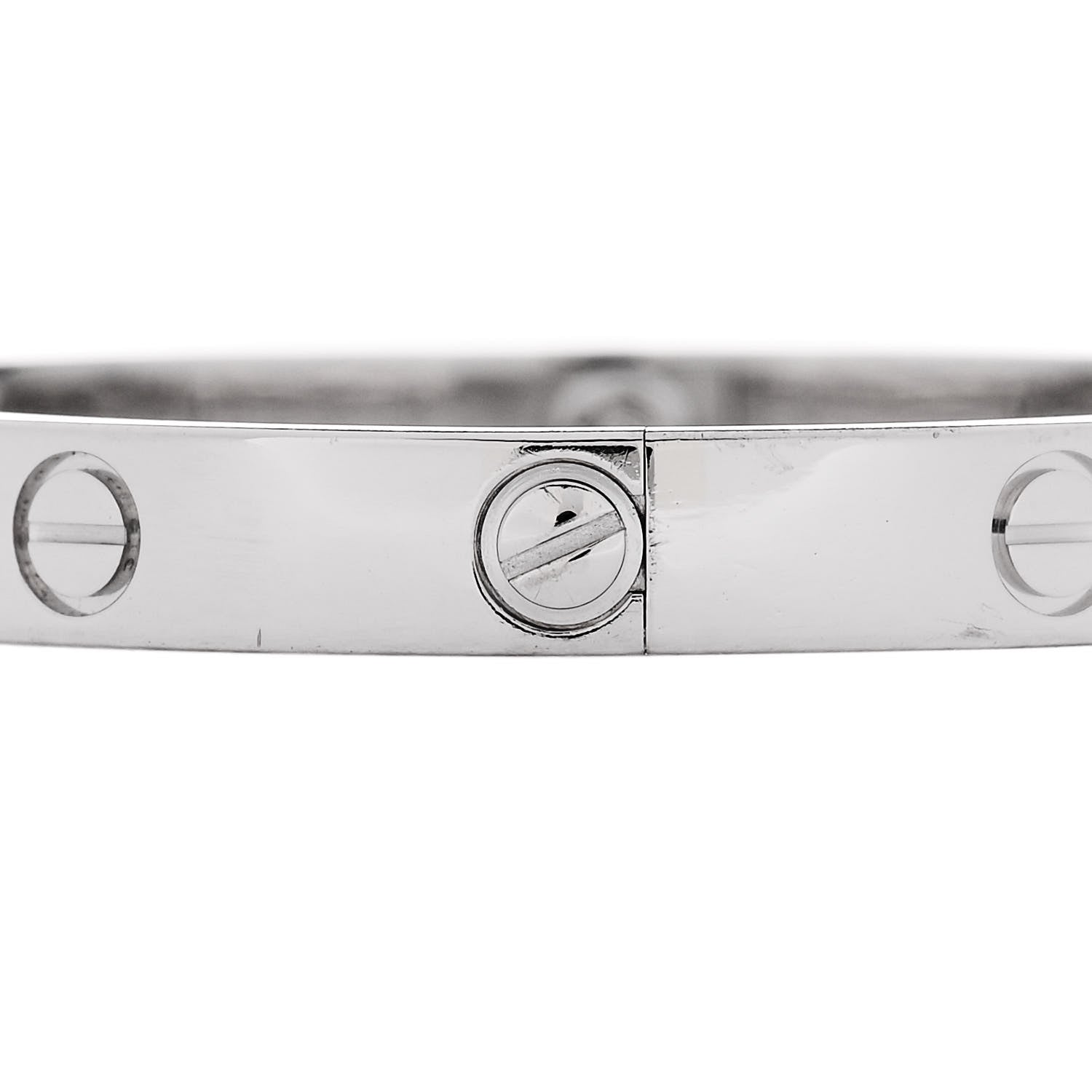 Cartier 18K White Gold 4 Diamond LOVE Bracelet 16 5 of 9