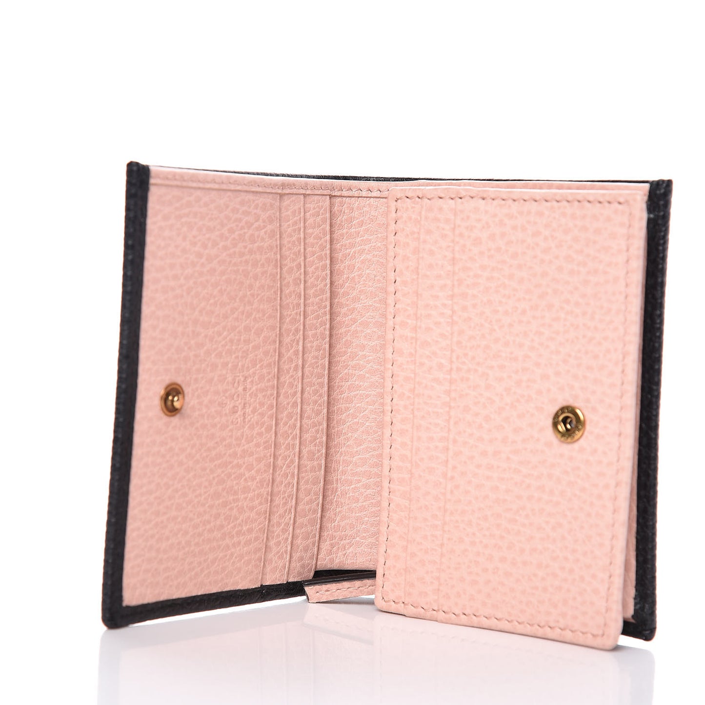 Calfskin GG Marmont Bow Card Case Black
