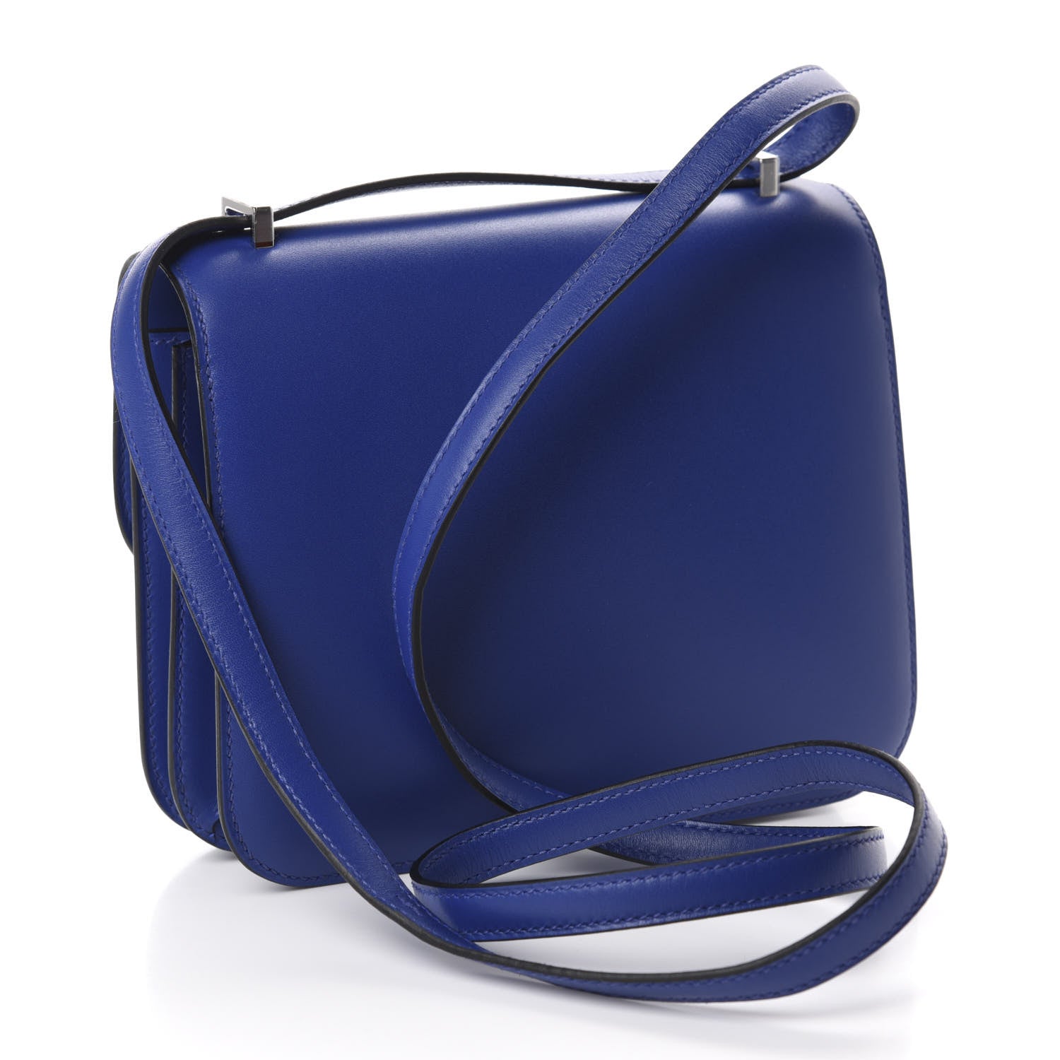 Hermes Tadelakt Constance 18 Bleu Electrique 3 of 11