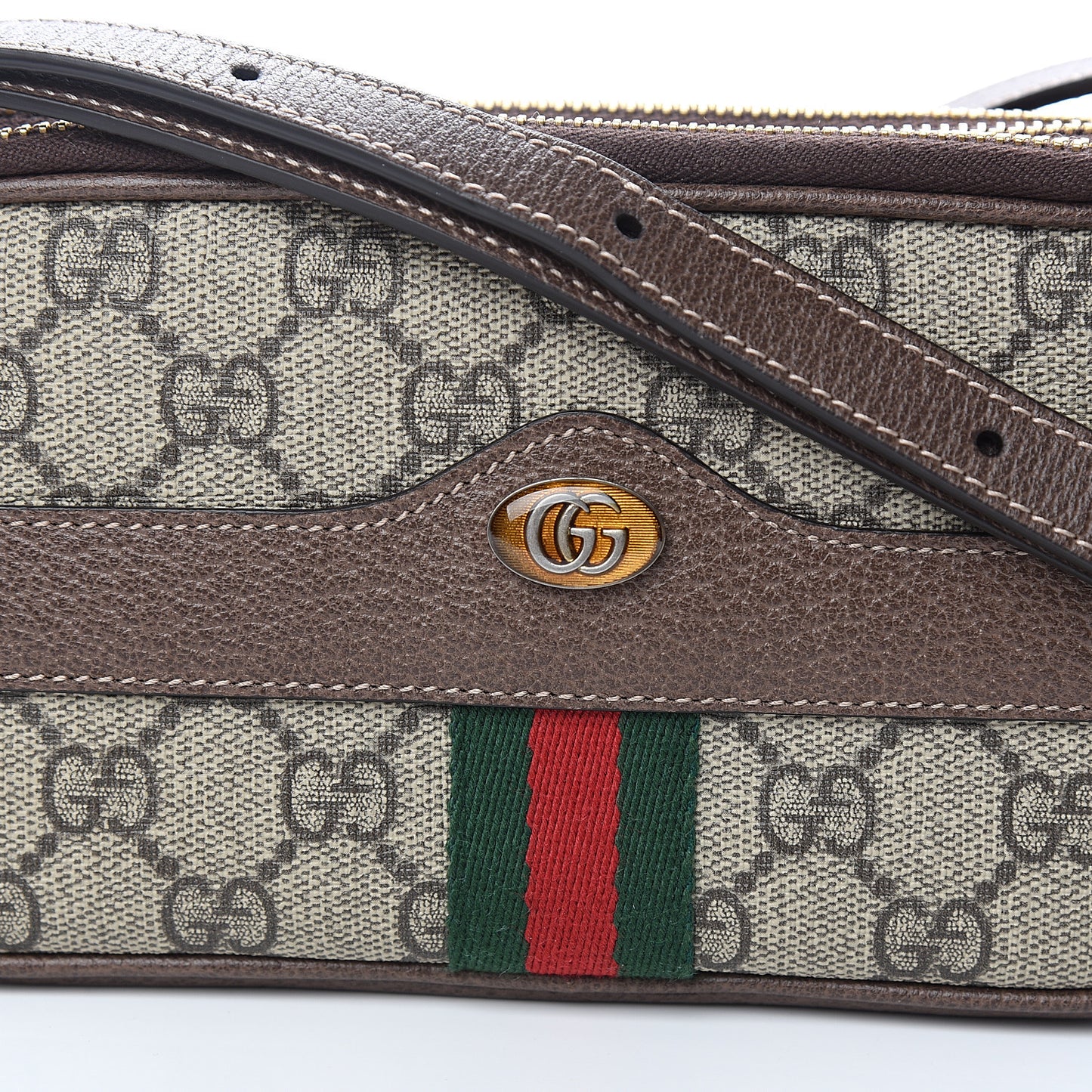GG Supreme Monogram Web Mini Ophidia GG Bag Brown