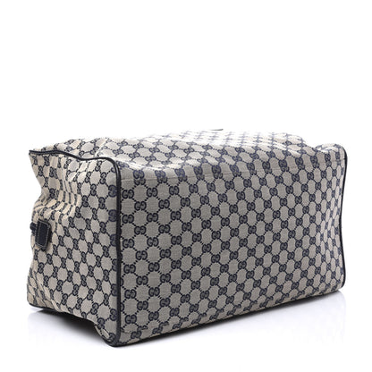 Gucci GG Monogram Web Medium Collapsable Carry On Duffle Navy 3 of 12