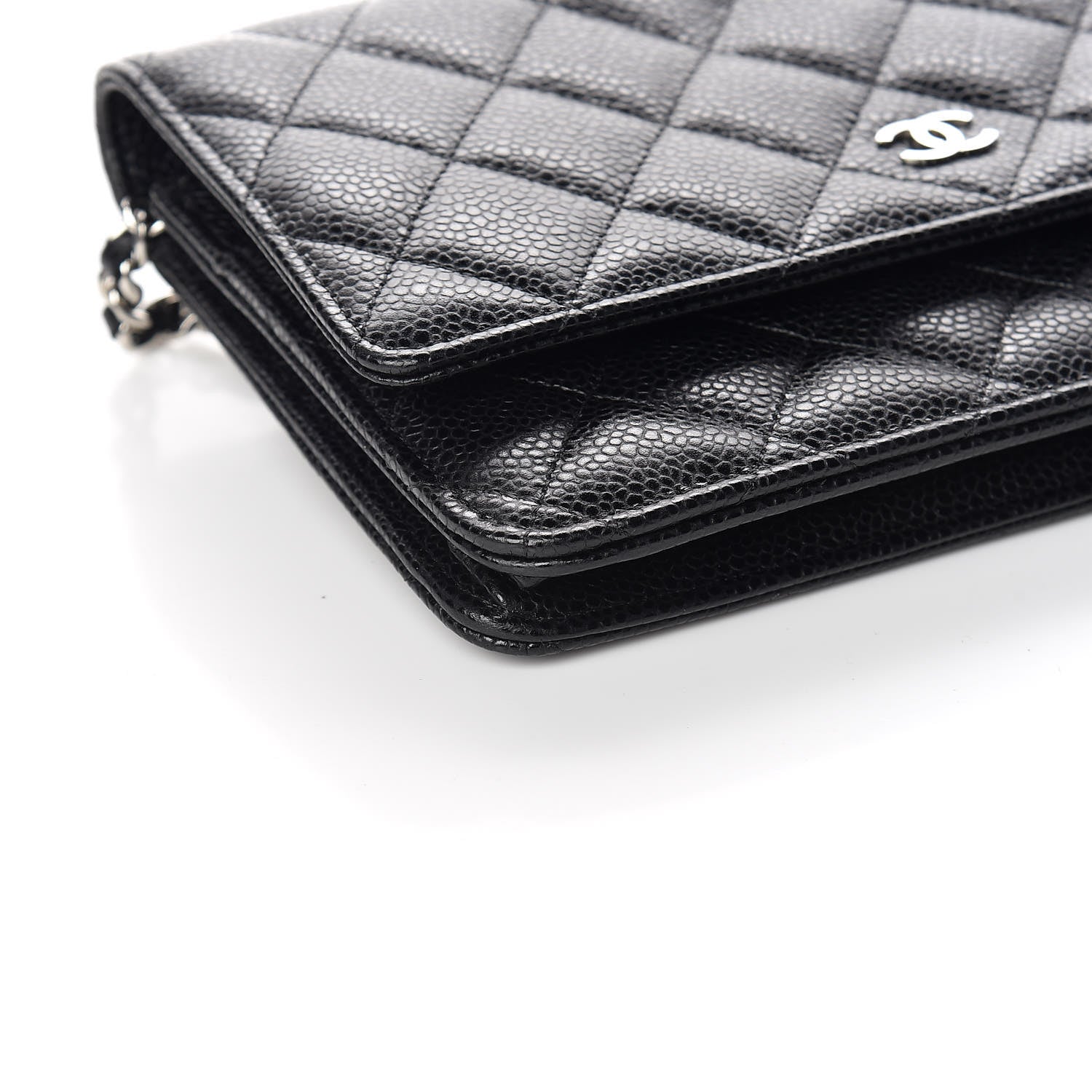 Chanel Caviar Quilted Wallet On Chain WOC Black 9 of 12