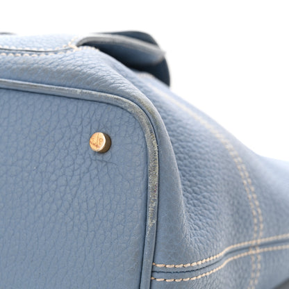 Loro Piana Grained Calfskin Globe Shoulder Bag Sky Blue 14 of 18