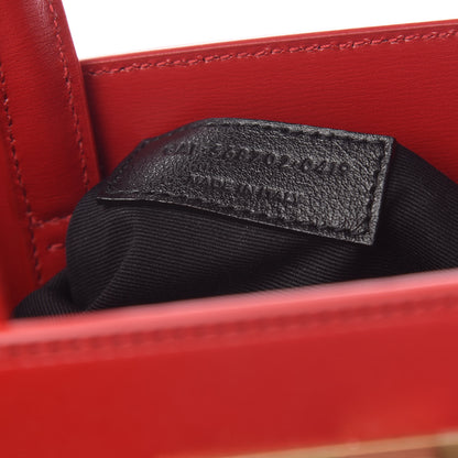 Saint Laurent Calfskin Small Manhattan Shopper Tote Red 8 of 12