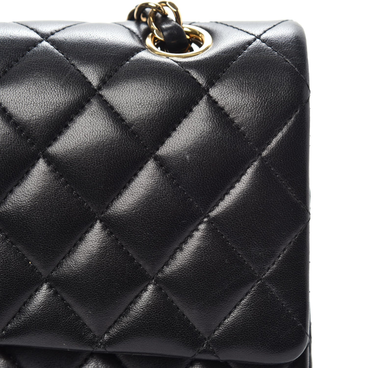 Chanel Lambskin Quilted Medium Double Flap Black 12 of 20