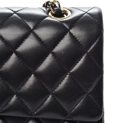 Chanel Lambskin Quilted Medium Double Flap Black 12 of 20