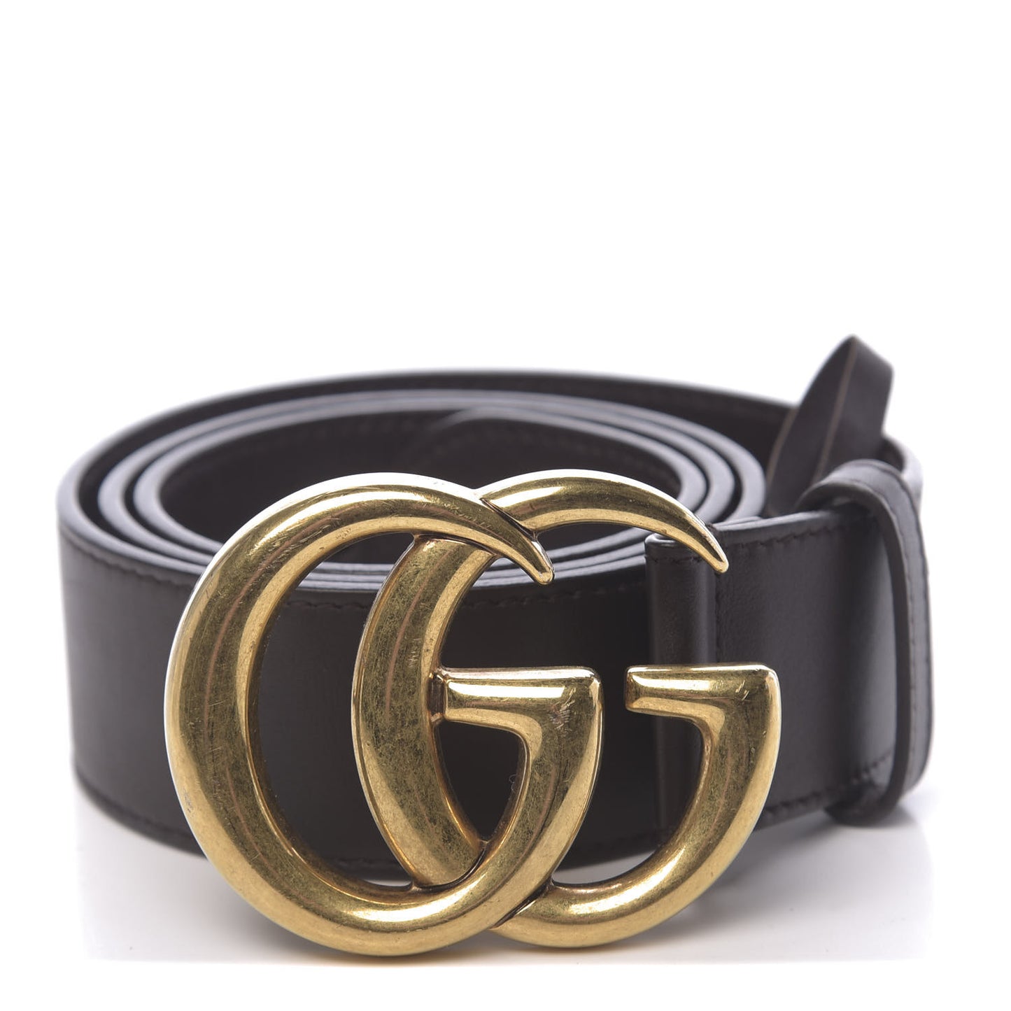 Moon Calfskin Double G 40mm Belt 80 32 Dark Cocoa