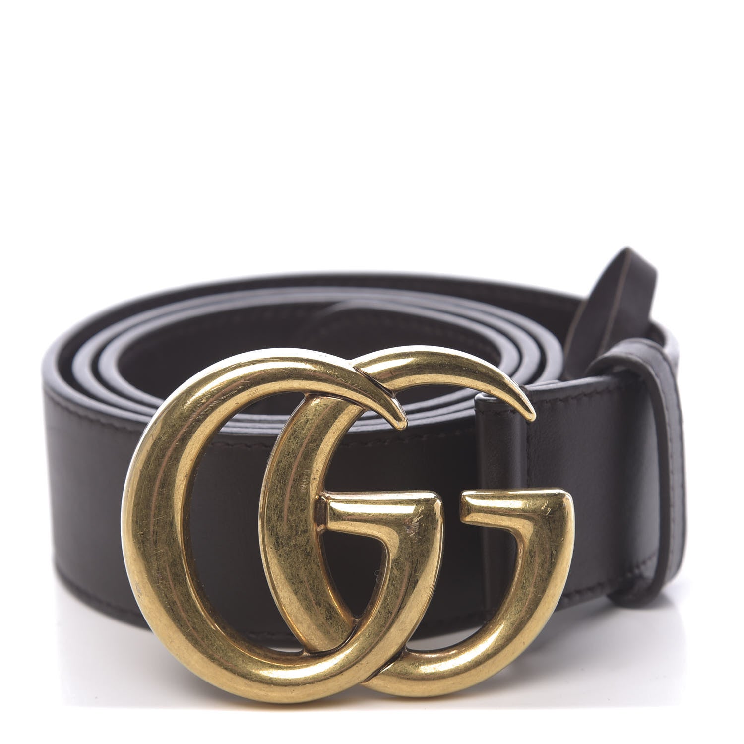 Gucci Moon Calfskin Double G 40mm Belt 80 32 Dark Cocoa 1 of 5
