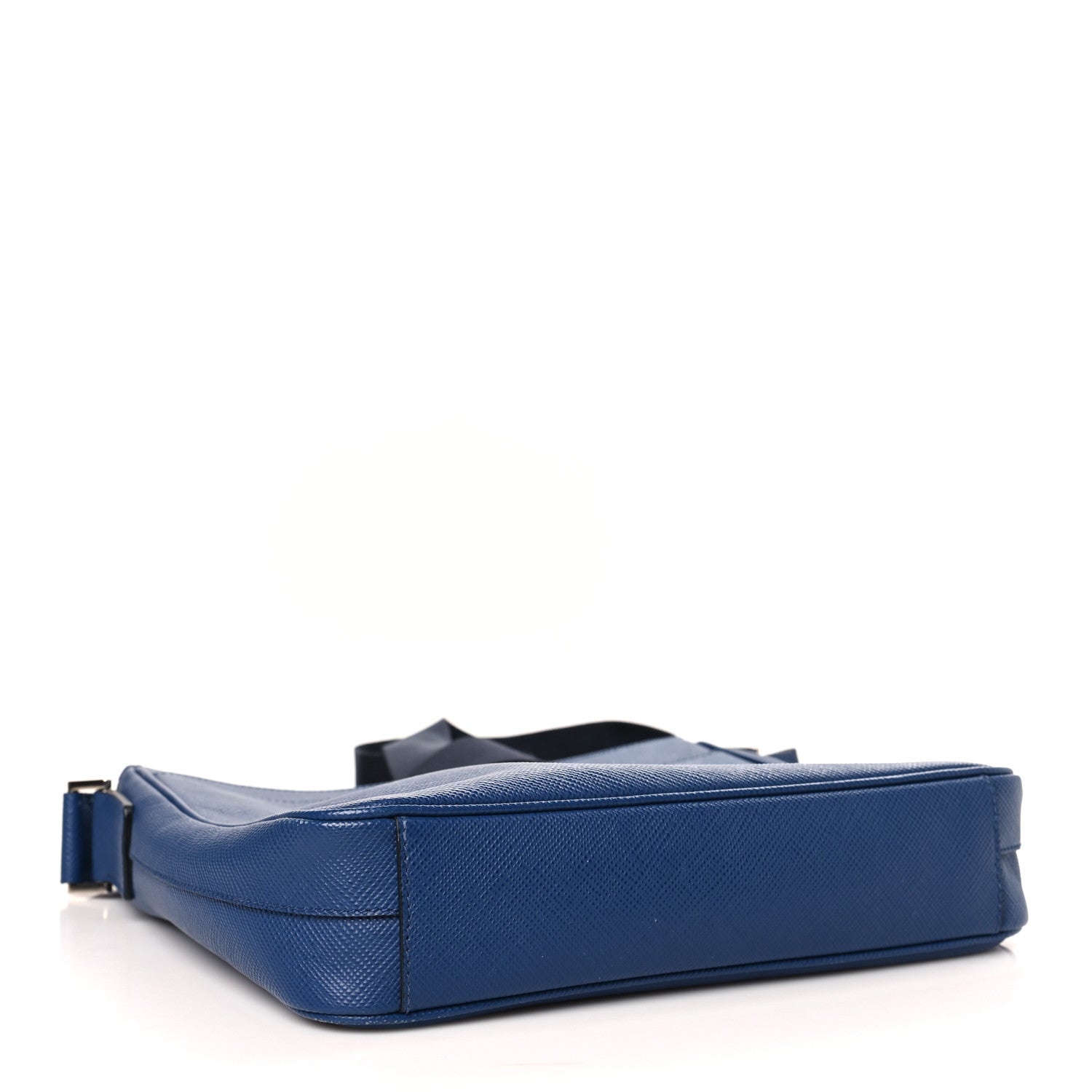 Prada Saffiano Cuir Flat Messenger Bag Bluette 4 of 8