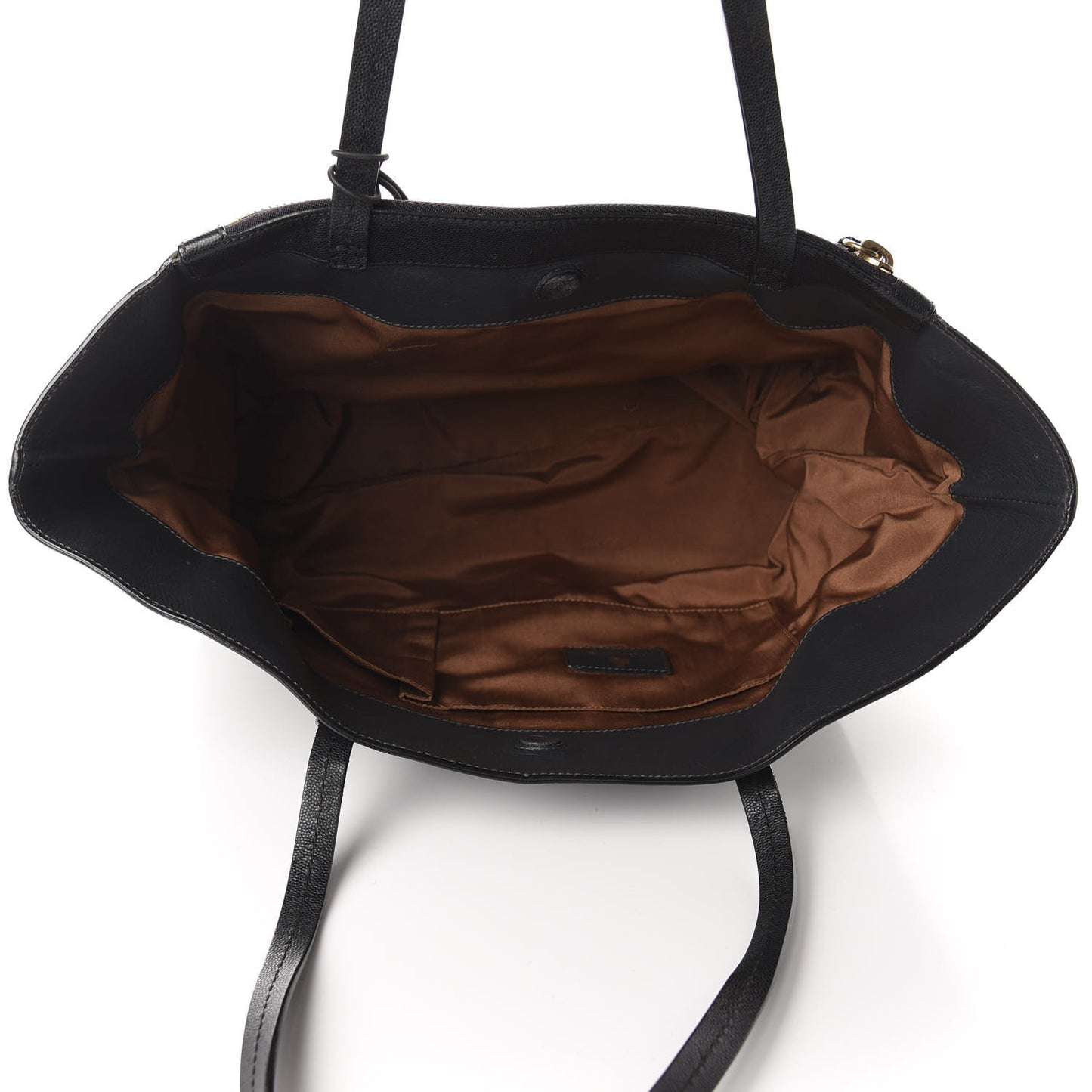 Grained Calfskin New Easy Shopper Tote Navy Black