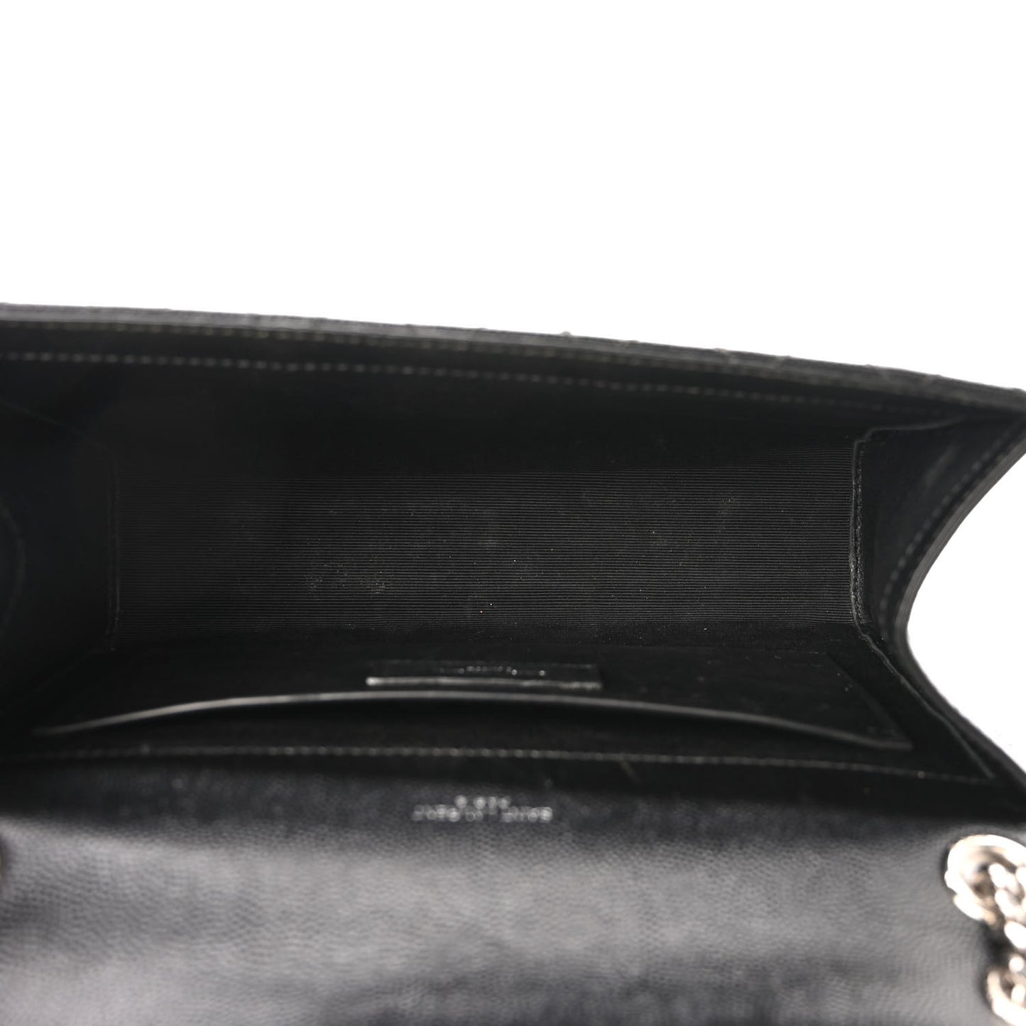Grain De Poudre Textured Mixed Matelasse Triquilt Medium Monogram Satchel Black