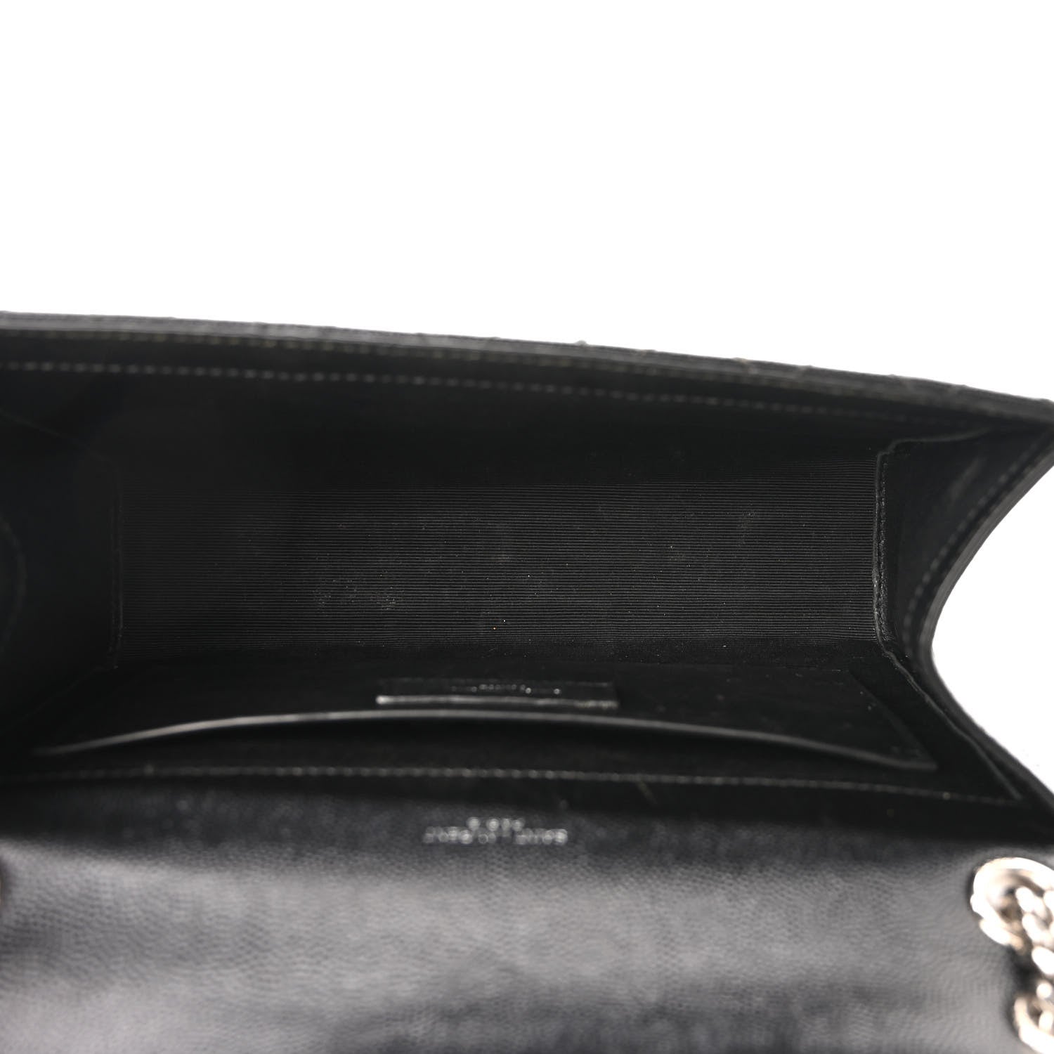 Saint Laurent Grain De Poudre Textured Mixed Matelasse Triquilt Medium Monogram Satchel Black 5 of 13