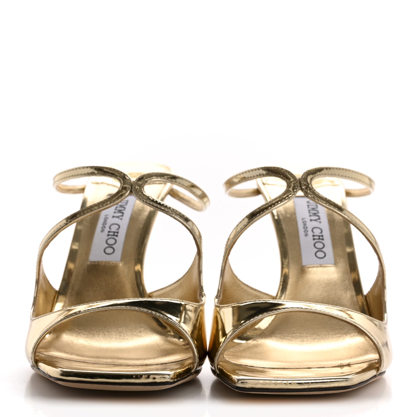 Liquid Metal Calfskin Anise 95 Sandals 40 Gold