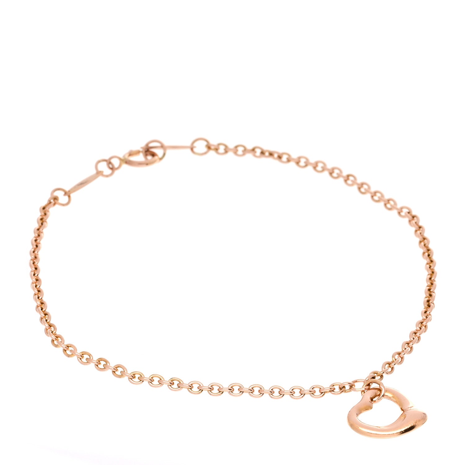 Tiffany 18K Rose Gold Elsa Peretti Open Heart Bracelet 1 of 6