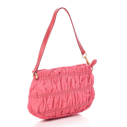 Prada Tessuto Nylon Gaufre Wristlet Pink 3 of 8