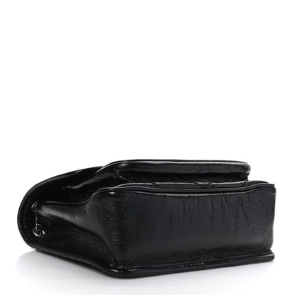 Saint Laurent Crinkled Lambskin Matelasse Monogram Baby Niki Chain Satchel Black 3 of 8