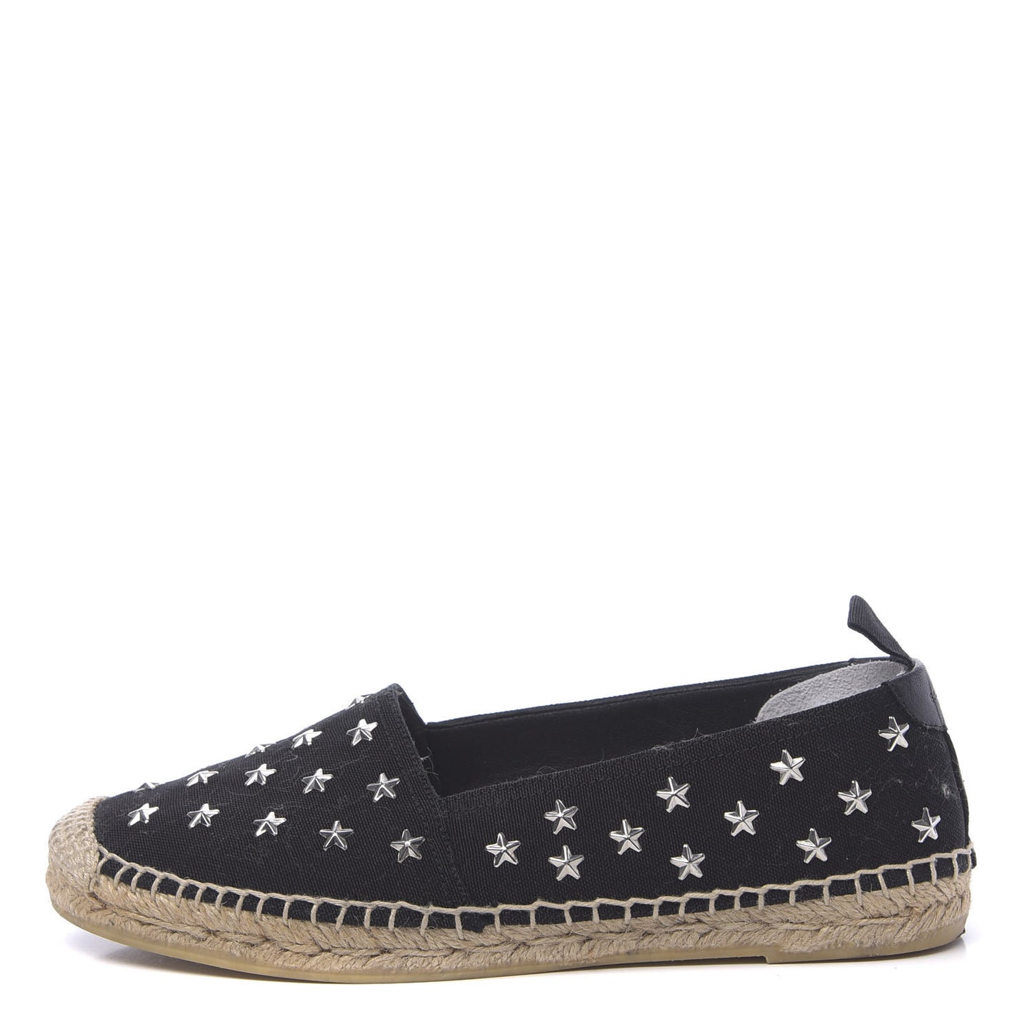 Canvas Star Studded Espadrilles 36 Black