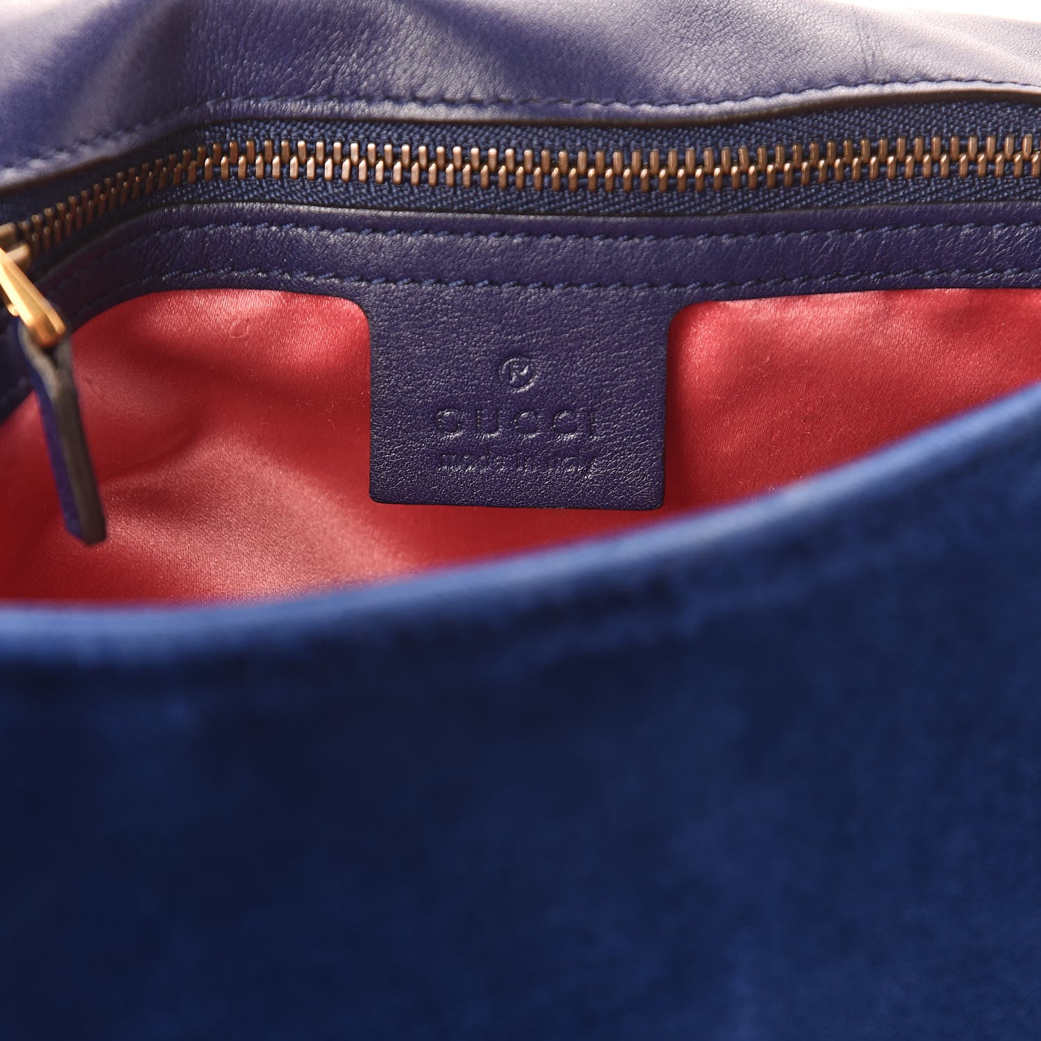 Gucci Velvet Matelasse Medium GG Marmont Shoulder Bag Cobalt Blue 8 of 14