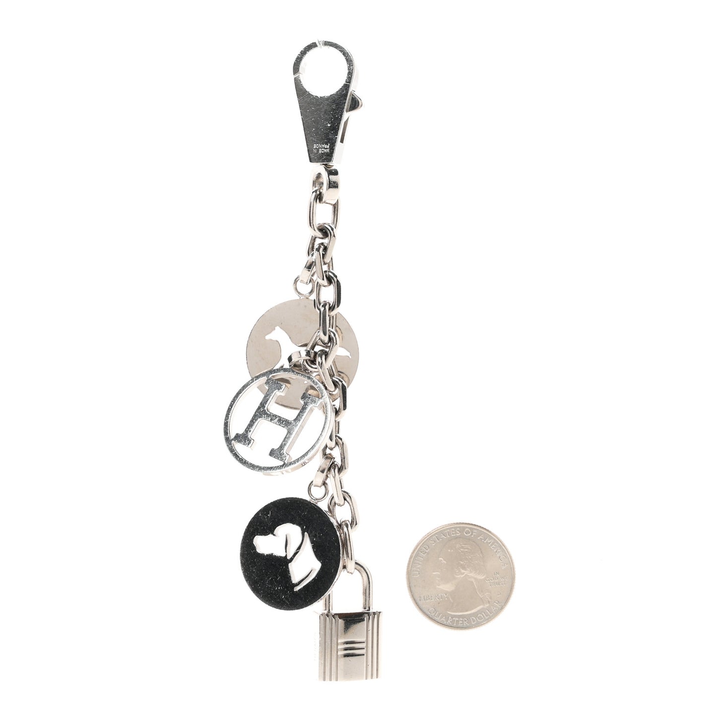 Palladium Breloque Bag Charm Silver