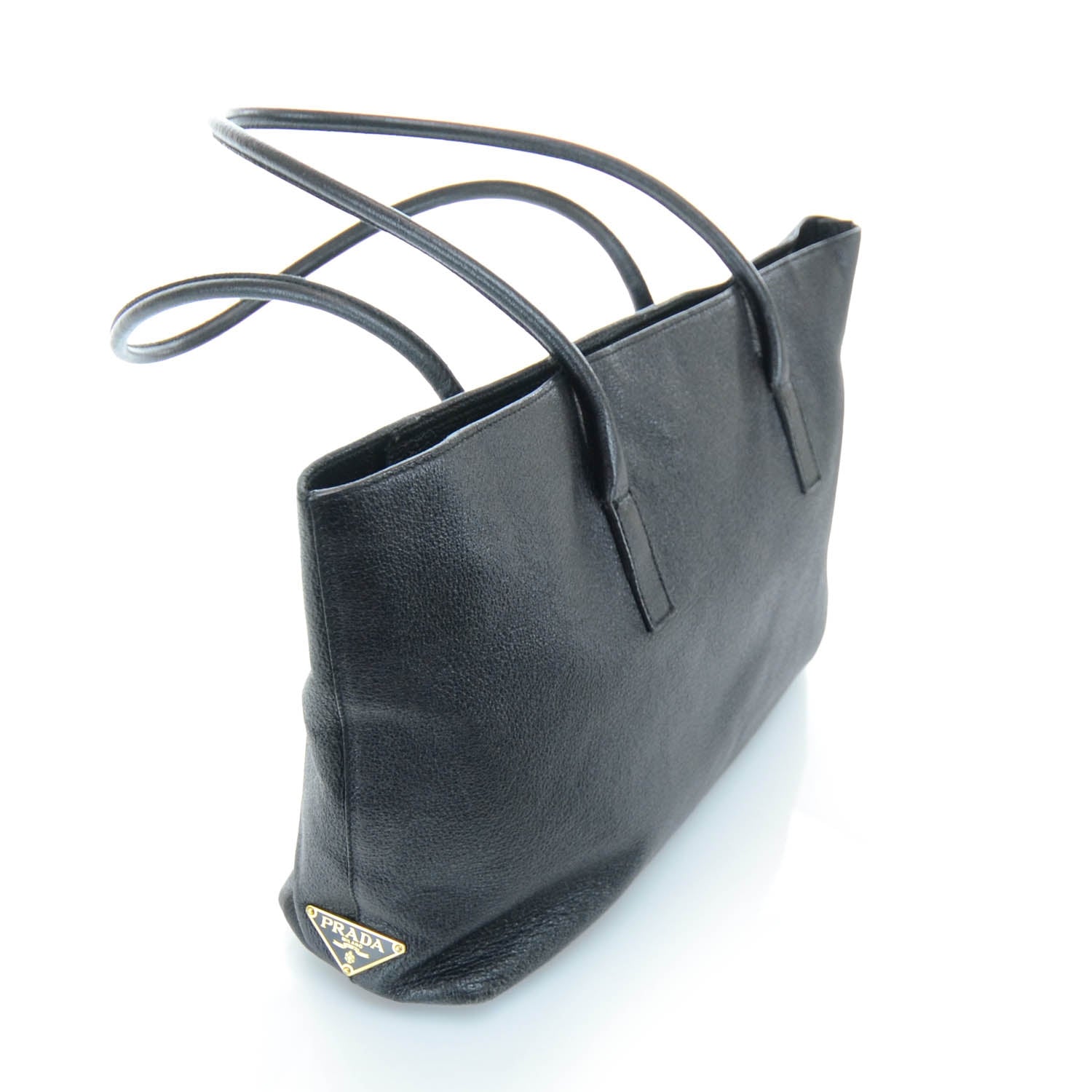 Prada Leather Shopper Tote Nero Black 3 of 9