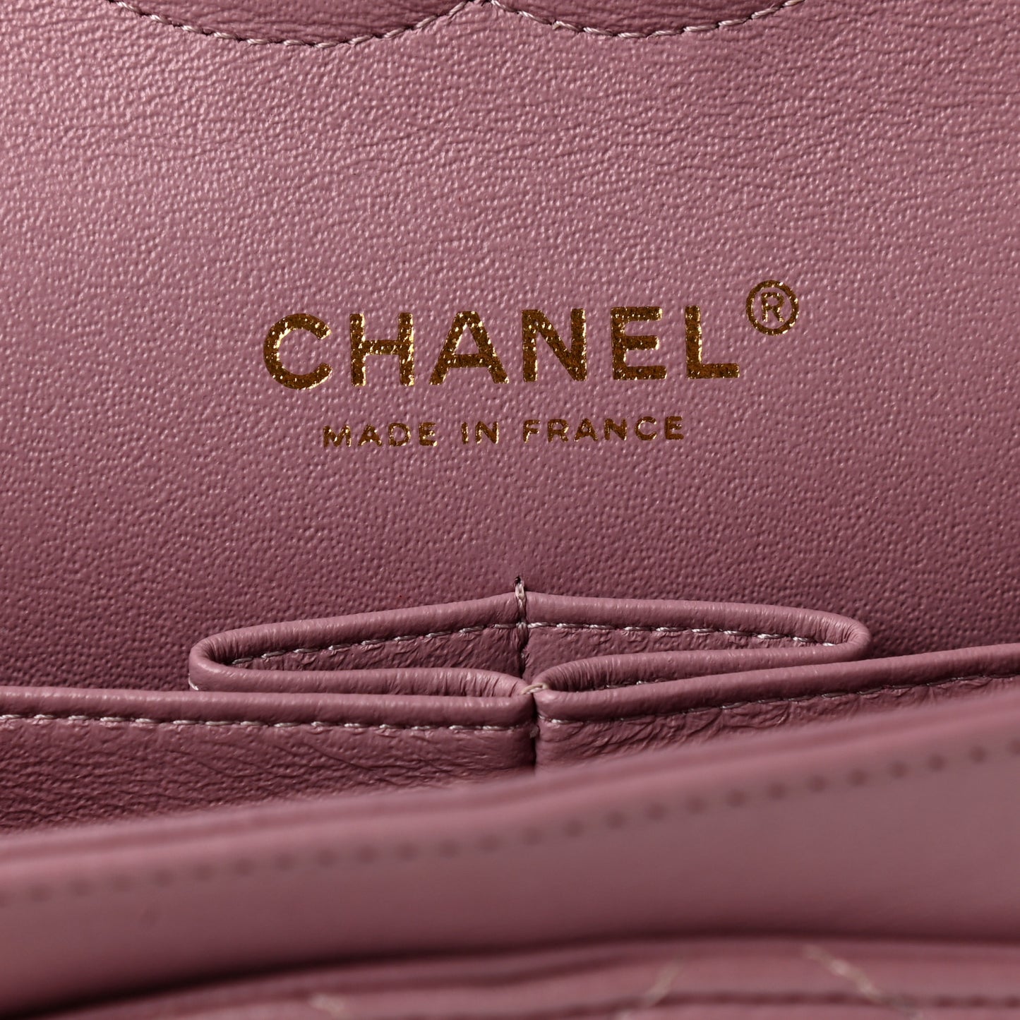 Lambskin Quilted Medium Double Flap Light Purple