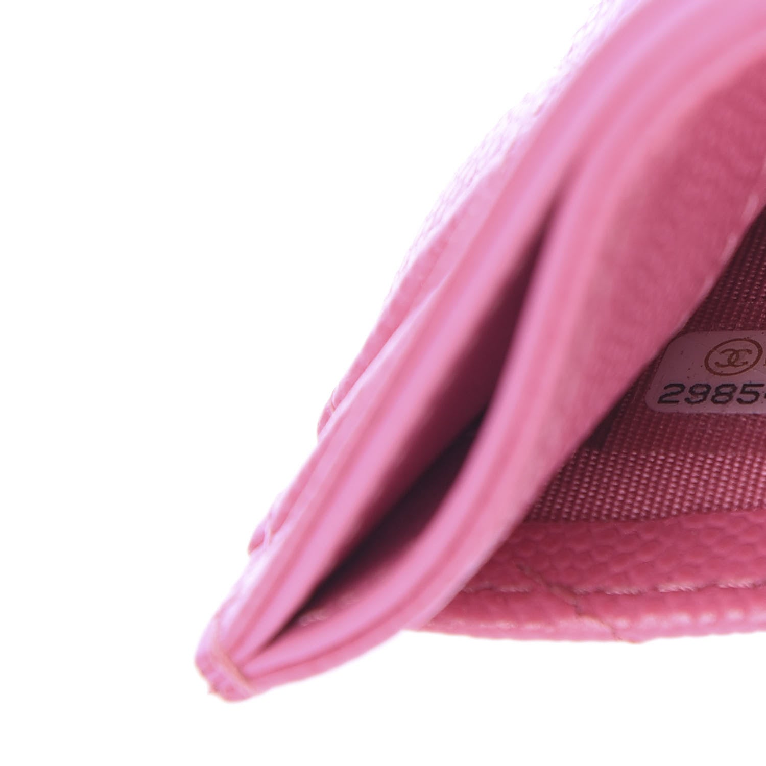 Chanel Shiny Caviar Quilted Card Holder Pink 10 of 12