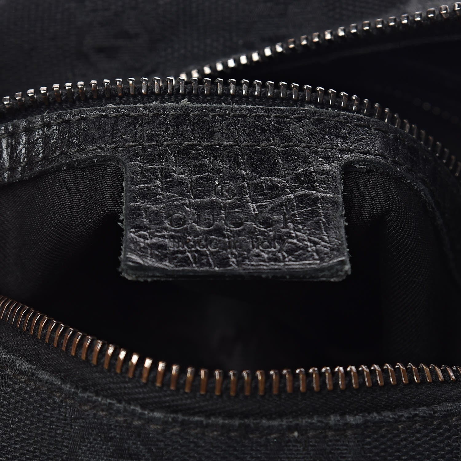 Gucci Monogram Medium Horsebit Chain Hobo Black 6 of 17