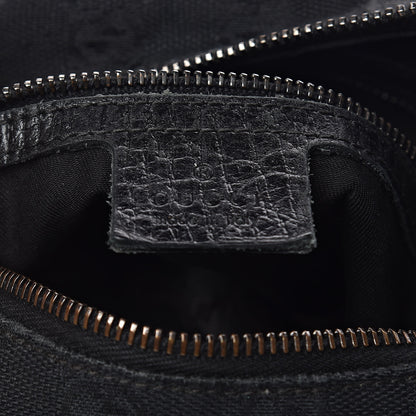 Gucci Monogram Medium Horsebit Chain Hobo Black 6 of 17