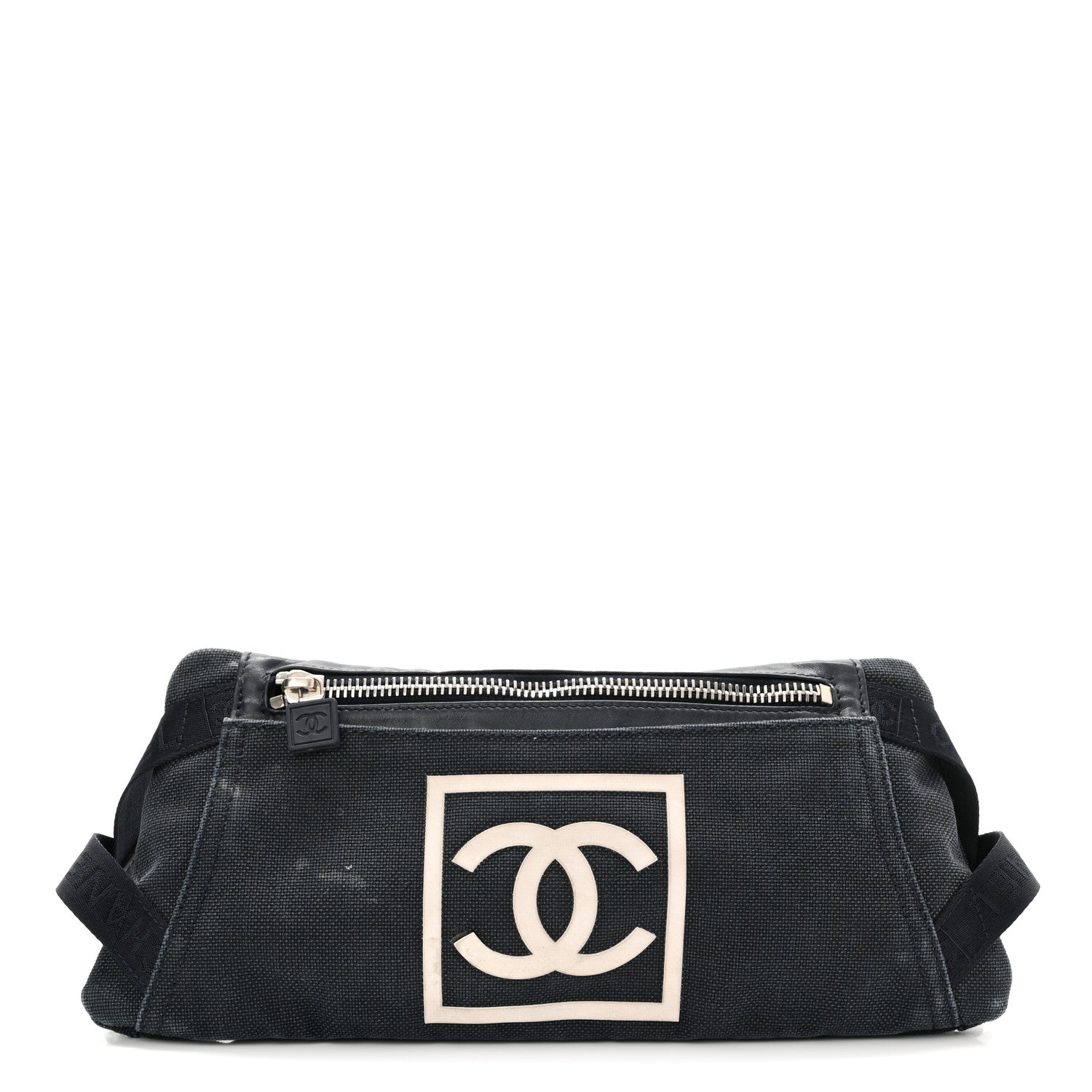 Chanel Canvas Sport Logo Waist Belt Bag Navy 1 of 10